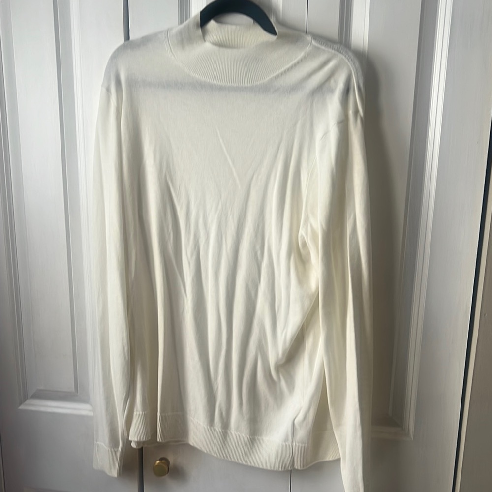 Elegant Cream Turtleneck Sweater for Women